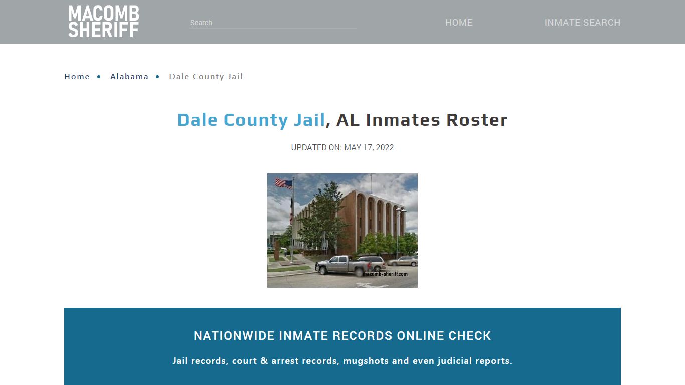 Dale County Jail, AL Jail Roster, Name Search